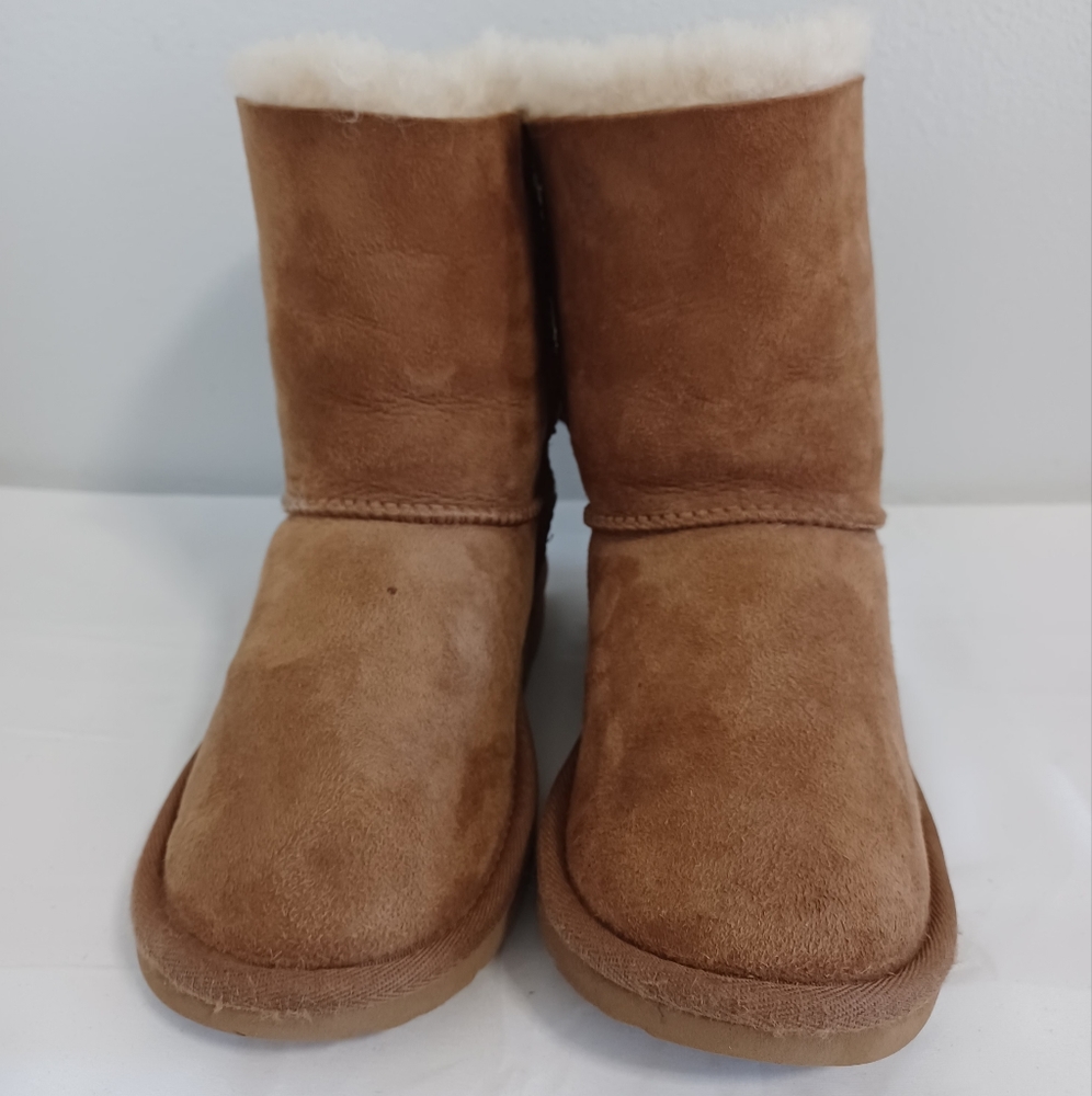 UGG Kids Tan Boots with Soft Cream Lining